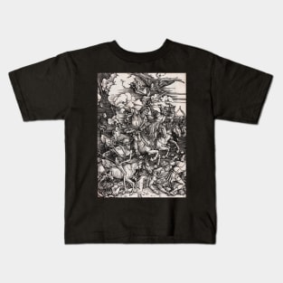 High Resolution Albrecht Dürer The Four Horsemen 1497 Kids T-Shirt